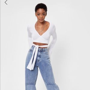 Nasty Gal flared crop top